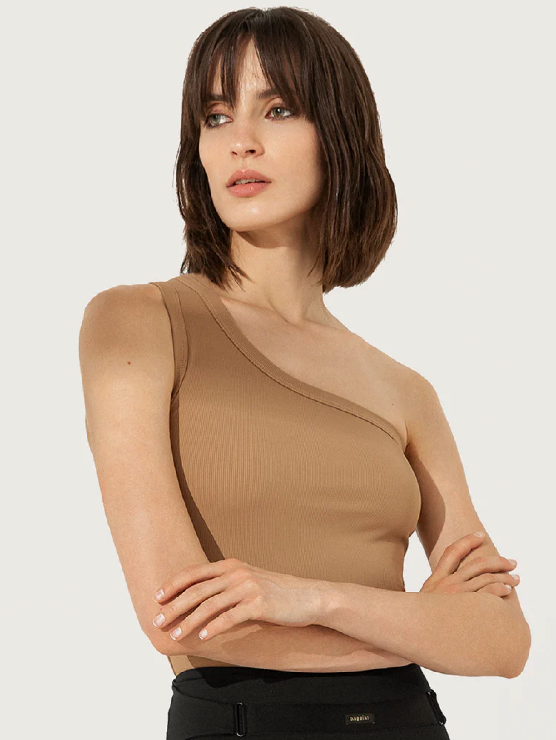 Remy Ribbed One-Shoulder Top